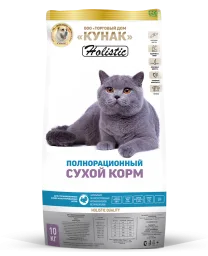 KUNAK Индейка с телятиной, холистик — для стерилизованных кошек и кастрированных котов — упаковка, фото производителя