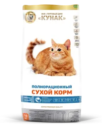 KUNAK Индейка и рис — для стерилизованных кошек и кастрированных котов — упаковка, фото производителя