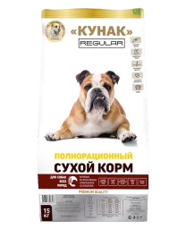KUNAK Говядина с рисом (REGULAR) — для собак всех пород — упаковка, фото производителя