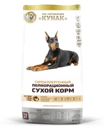 KUNAK Индейка с рисом — для собак всех пород — упаковка, фото производителя