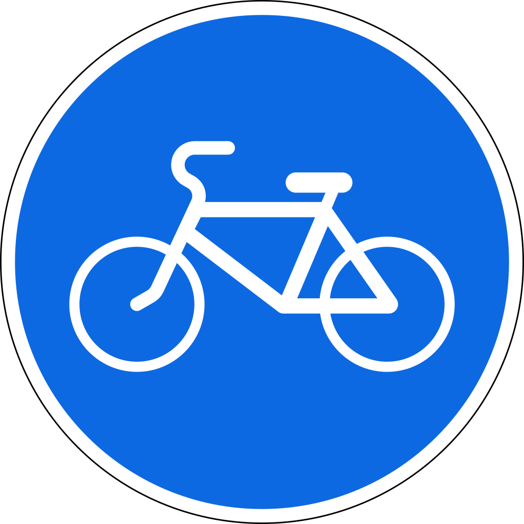 4.5. “Velosiped yo‘lkasi”. Faqat velosiped va mopedlarlar harakatlanishga ruxsat etiladi. Velosiped yo‘lkasidan piyodalar ham yurishlari mumkin.