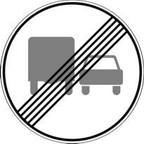 3.23. Yuk avtommobillarida quvib o’tish taqiqlangan hududning oxiri