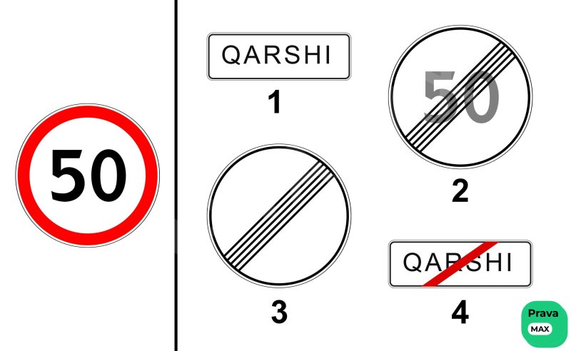 Quyidagi 3.24. “Yuqori tezlik cheklangan” yo‘l belgisining ta’siri qaysi belgilar bekor qiladi?