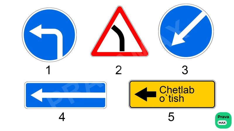 Qaysi belgi “To‘siqni chapdan aylanib o‘tish” deb ataladi?