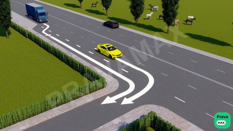 Sekinlashish bo‘lagi bo‘lgan yo‘lda qaysi transport vositasining haydovchisi burilish qoidasini buzdi?