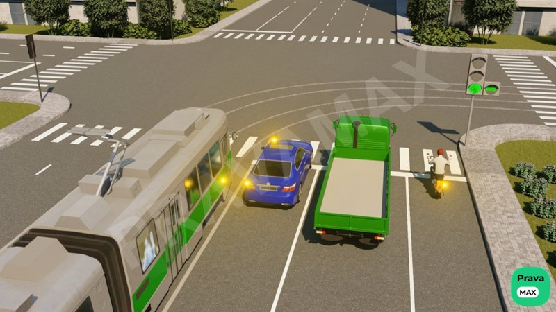 Harakatlanishga ruxsat etilgan barcha transport vositalari qaysi javobda ko'rsatilgan?