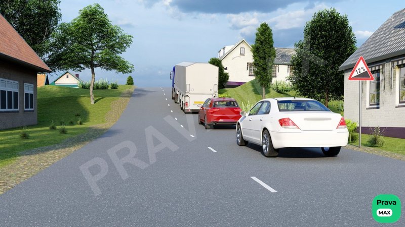 Aholi punktlarida ma'lum harakat tezligiga rioya etayotgan yirik o'lchamli transport vositasining haydovchisi qanday yo…