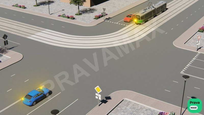 Transport vositalari chorrahadan quyidagi tartibda o'tadilar: