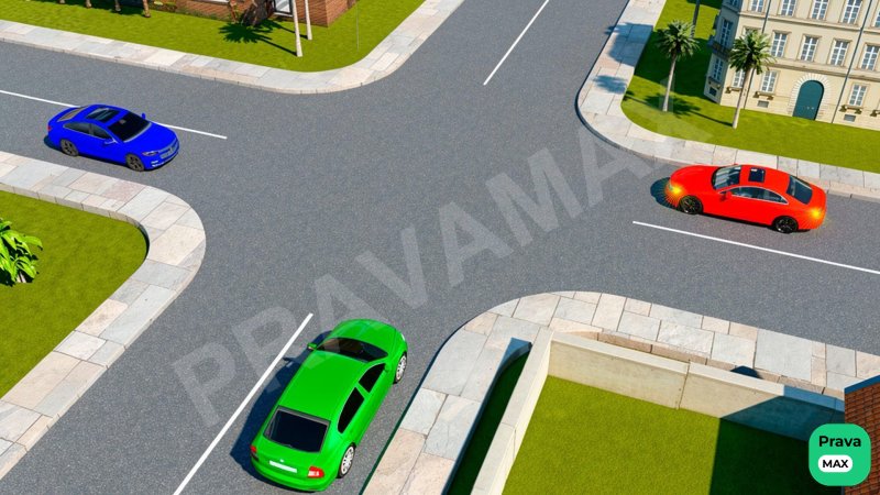 Avtomobillar chorrahani quyidagi tartibda kesib o'tadi: