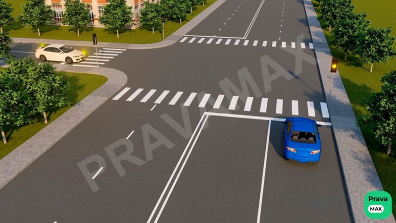 Agar haydovchi keskin tormoz bermasdan harakatni to‘xtata olmasa, svetaforning yashil ishorasidan keyin yongan sariq is…