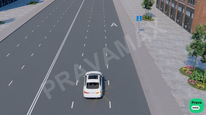 Yo‘nalishli bo‘lmagan transport vositalari “A” xarfi bilan belgilangan o‘ng bo‘lakda qaysi holatlarda harakatlanishlari…