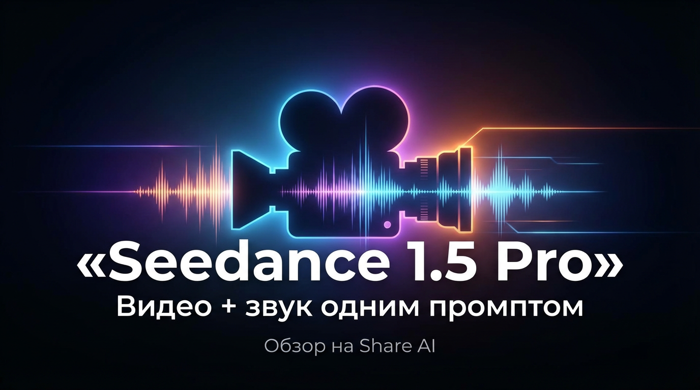Seedance 1.5 Pro в Share AI: генерация видео со звуком «в один проход»