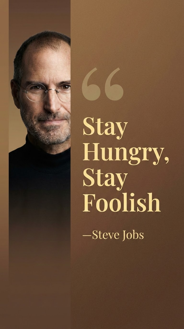 Градиент на портрете: постер цитаты знаменитости