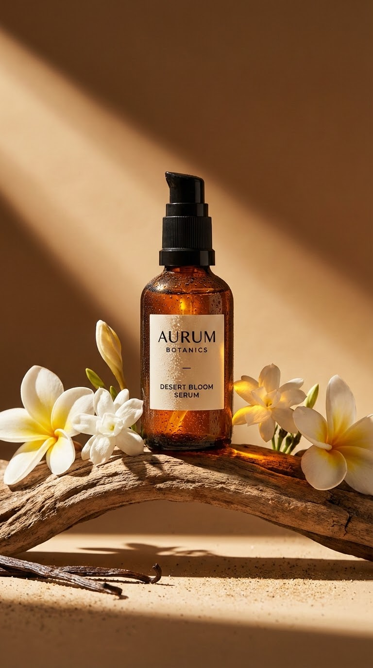 Стеклянная бутылка янтарная сыворотка премиальная косметика