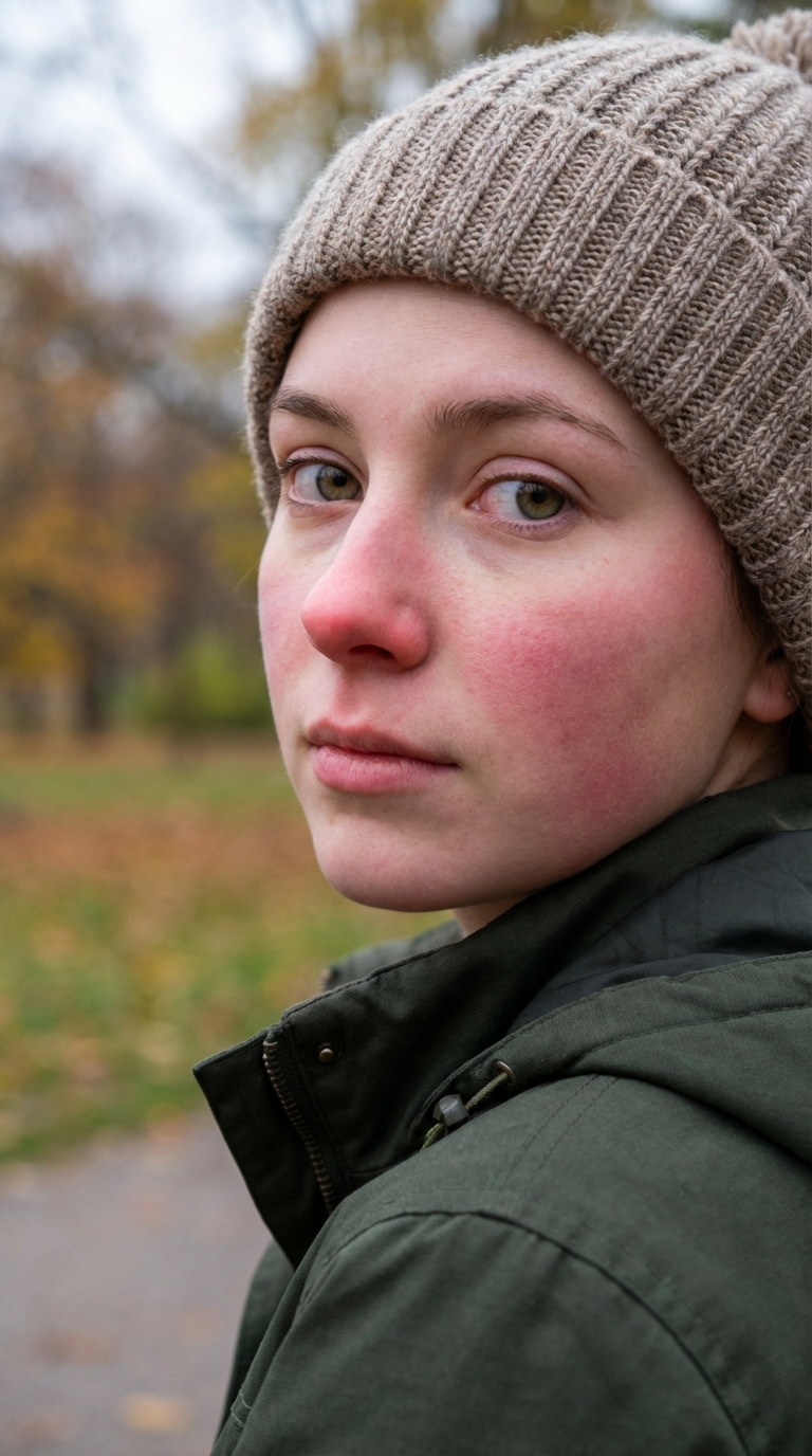 Длинные ресницы: крупный план лица с меланхоличным взглядом