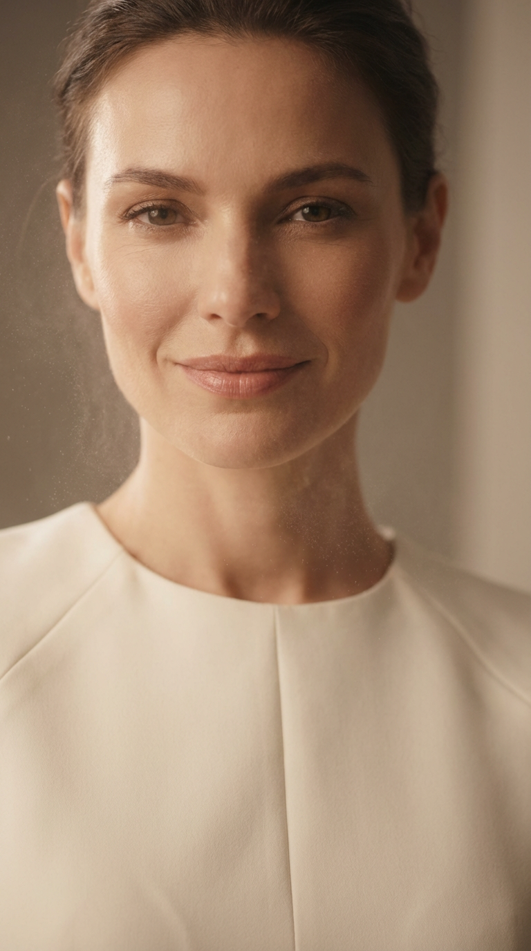 мягкие тени лица: близкий план лица в студийном портрете