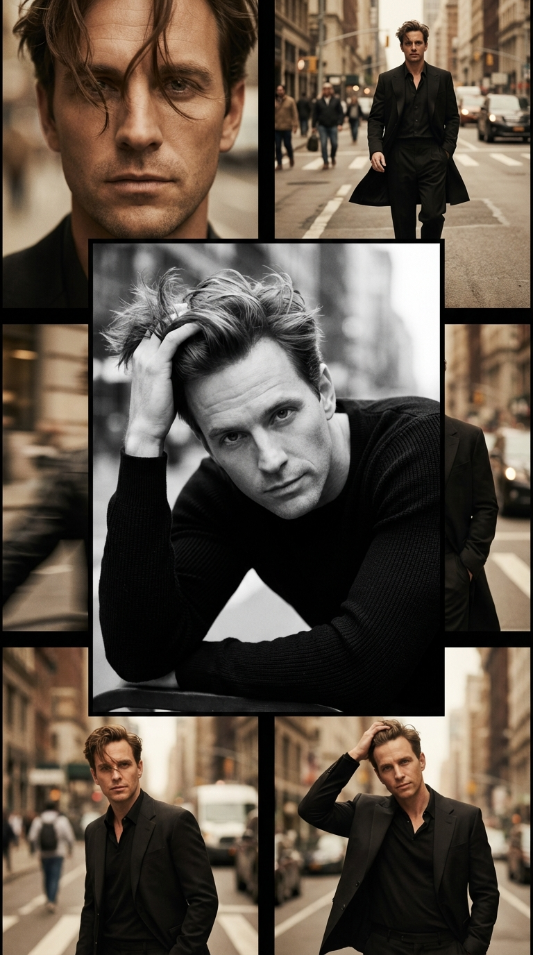 Крупный план лица чёрно-белый портрет в уличной редакции