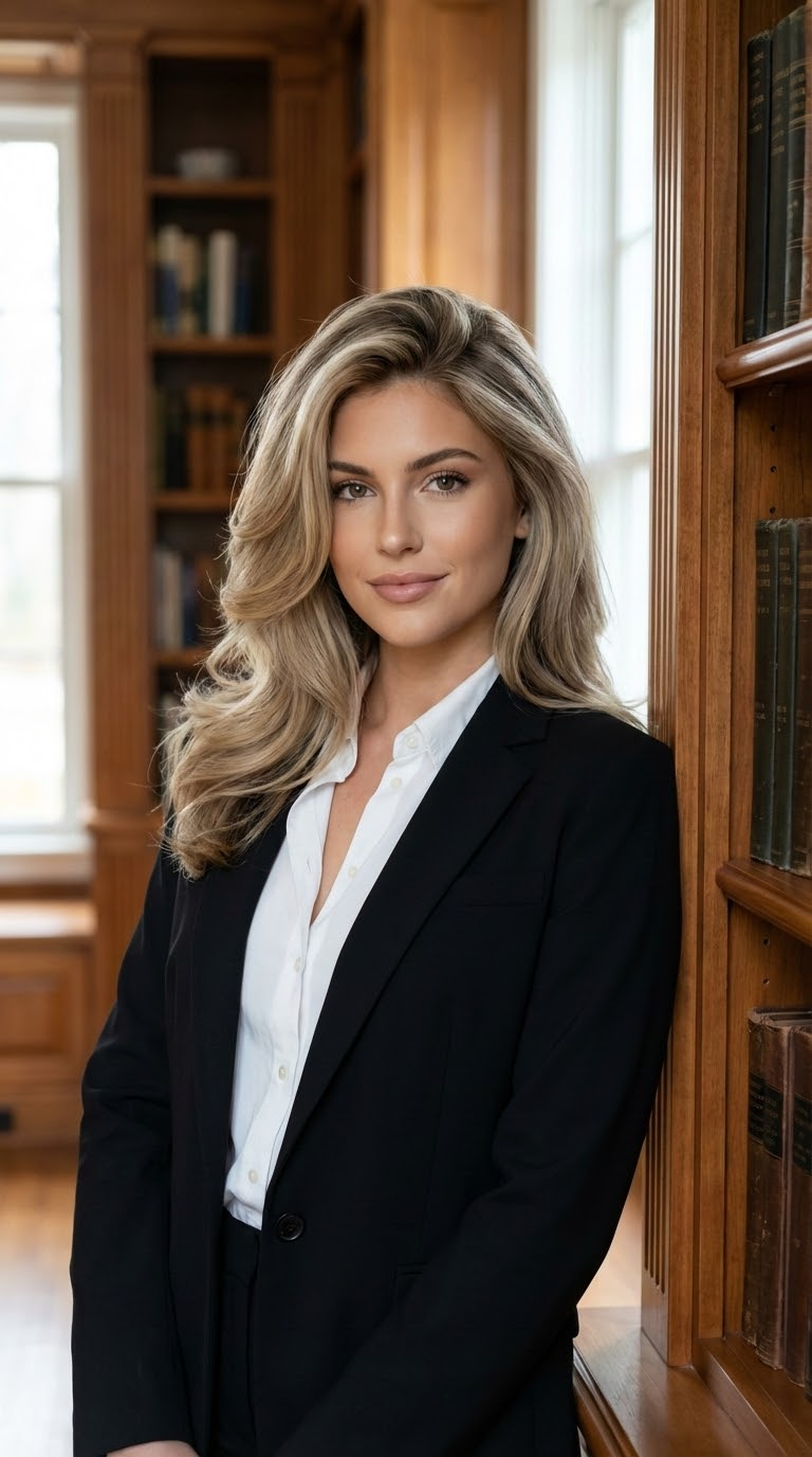 Длинные волнистые волосы естественный макияж: корпоративный образ женщины