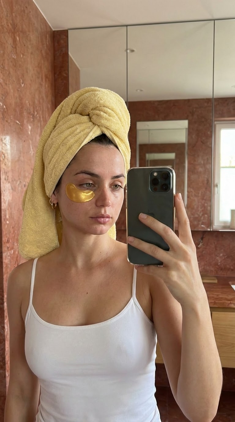 Естественный свет у окна: утреннее селфи лофта в ванной