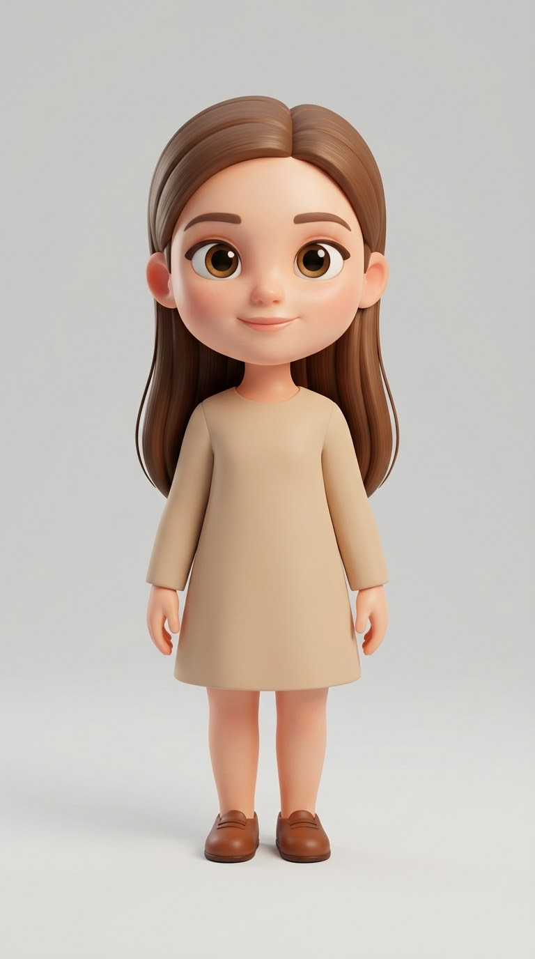 улыбка на лице крупные глаза: 3d милый ребёнок персонаж