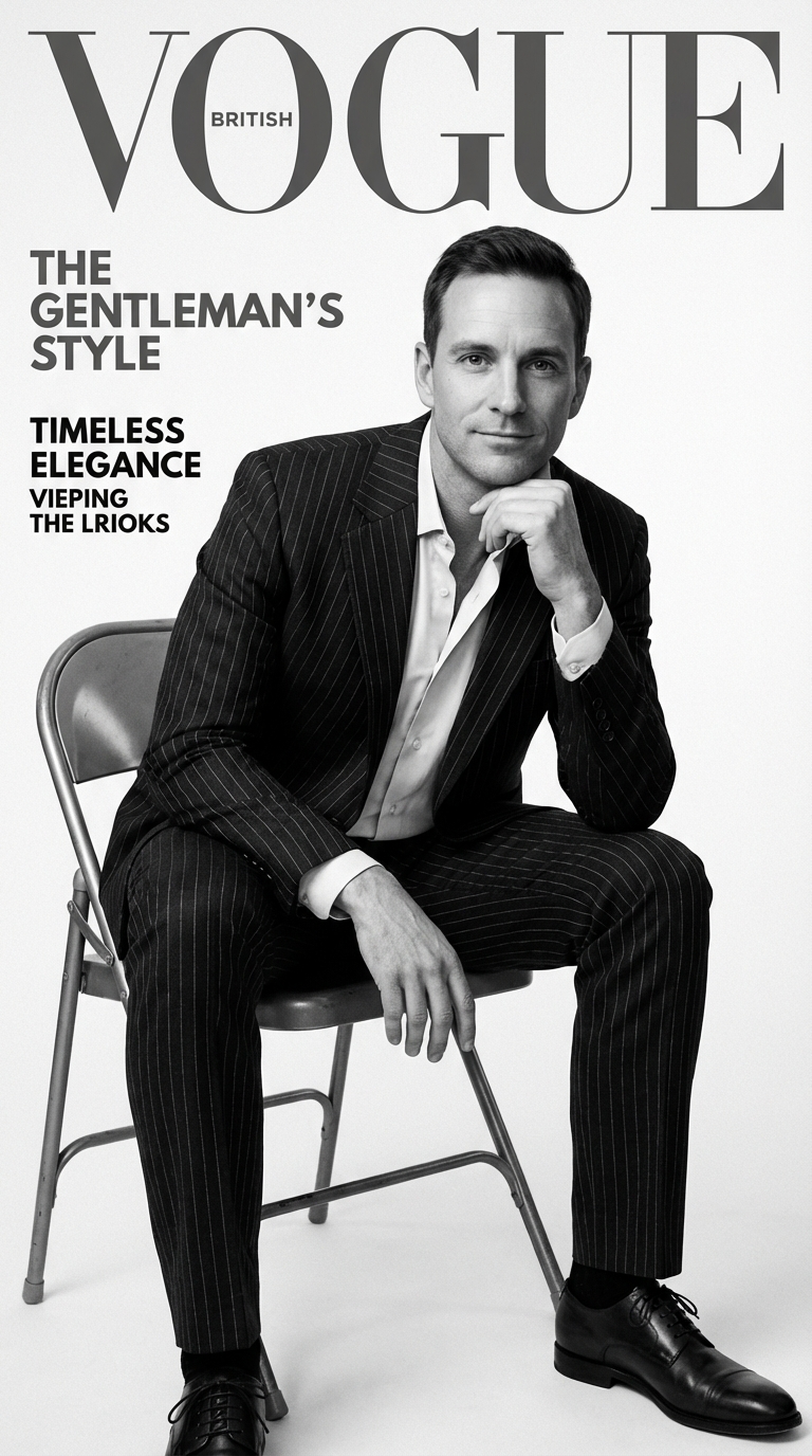 портрет на обложку журнала стильный мужской портрет Vogue