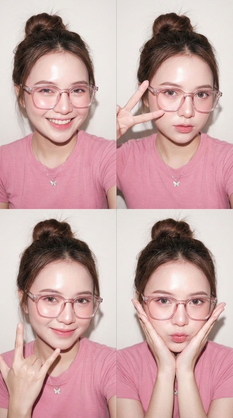 крупный план лица прямой взгляд портрет в коллаже четырех панелей