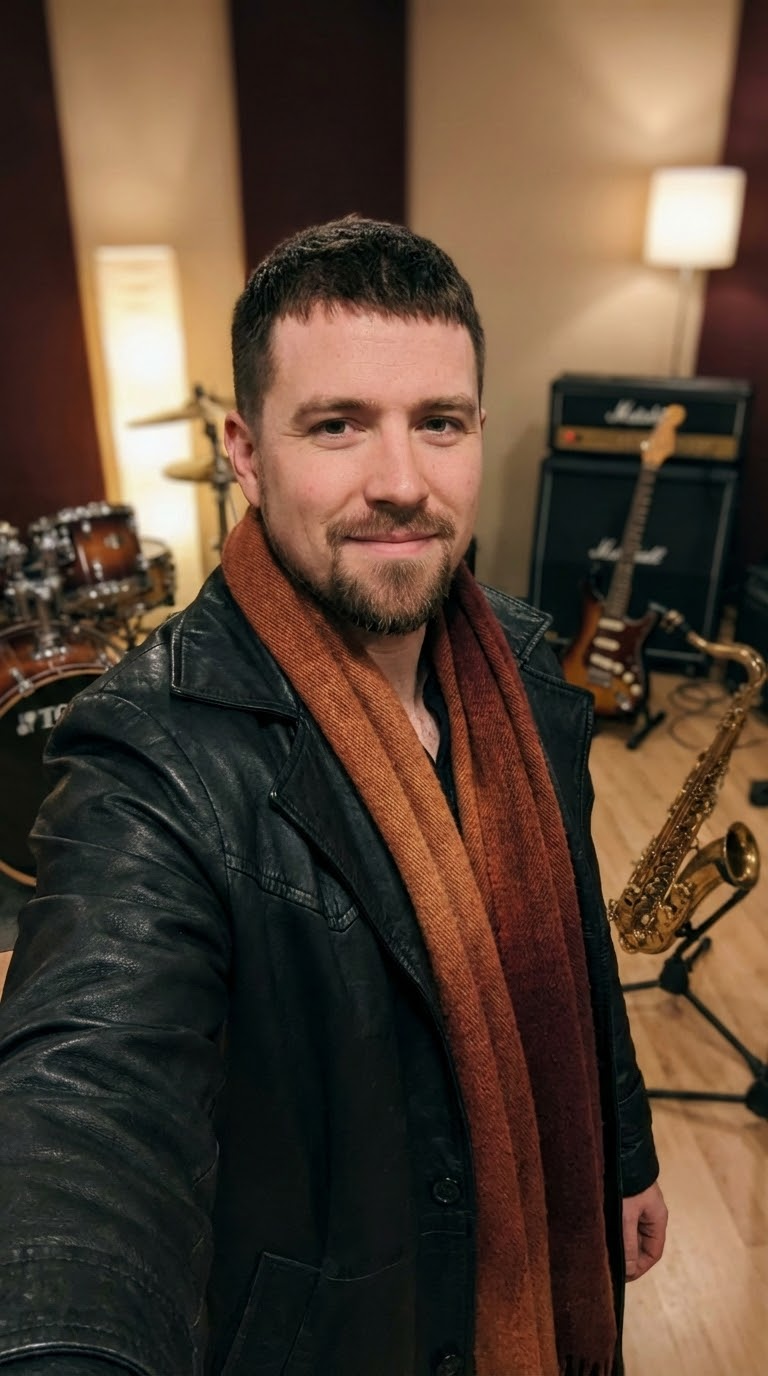 Темные глаза и мужчина с бородой: портрет в естественном свете