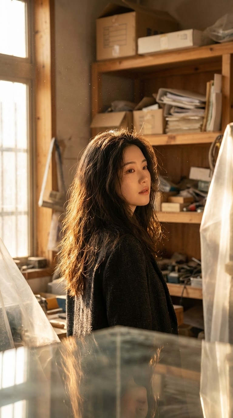 Длинные волнистые волосы портрет в профиль — атмосферная съемка