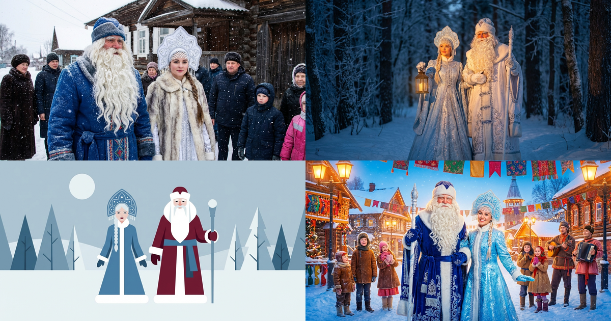 Генерация изображений Снегурочки и Деда Мороза в Nano Banana Pro: промпты и примеры