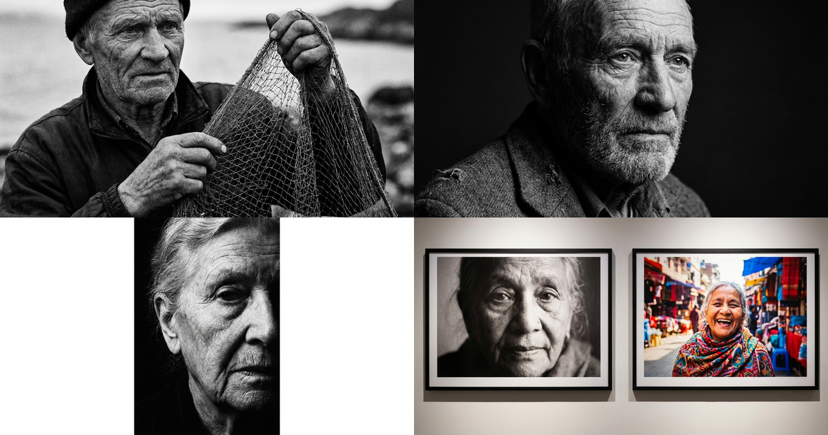 Черно-белые художественные портреты: промпты Nano Banana Pro для ИИ