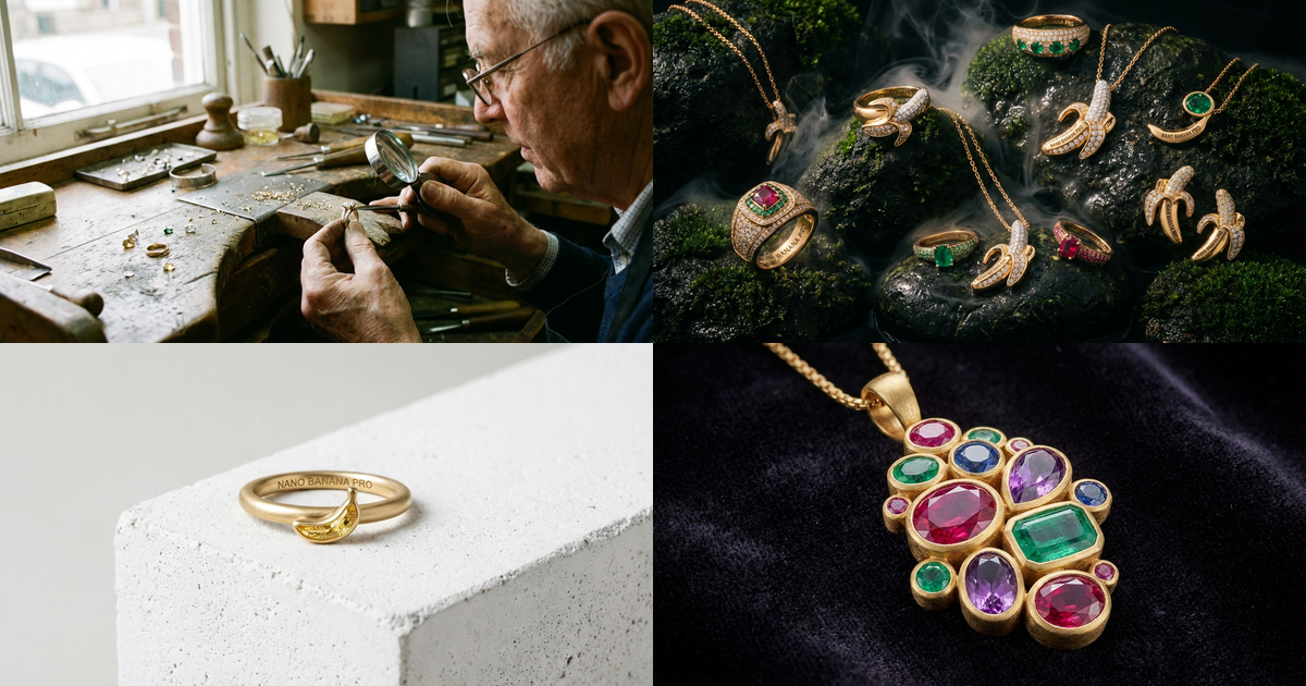 Промпты Nano Banana Pro для дизайна ювелирных украшений