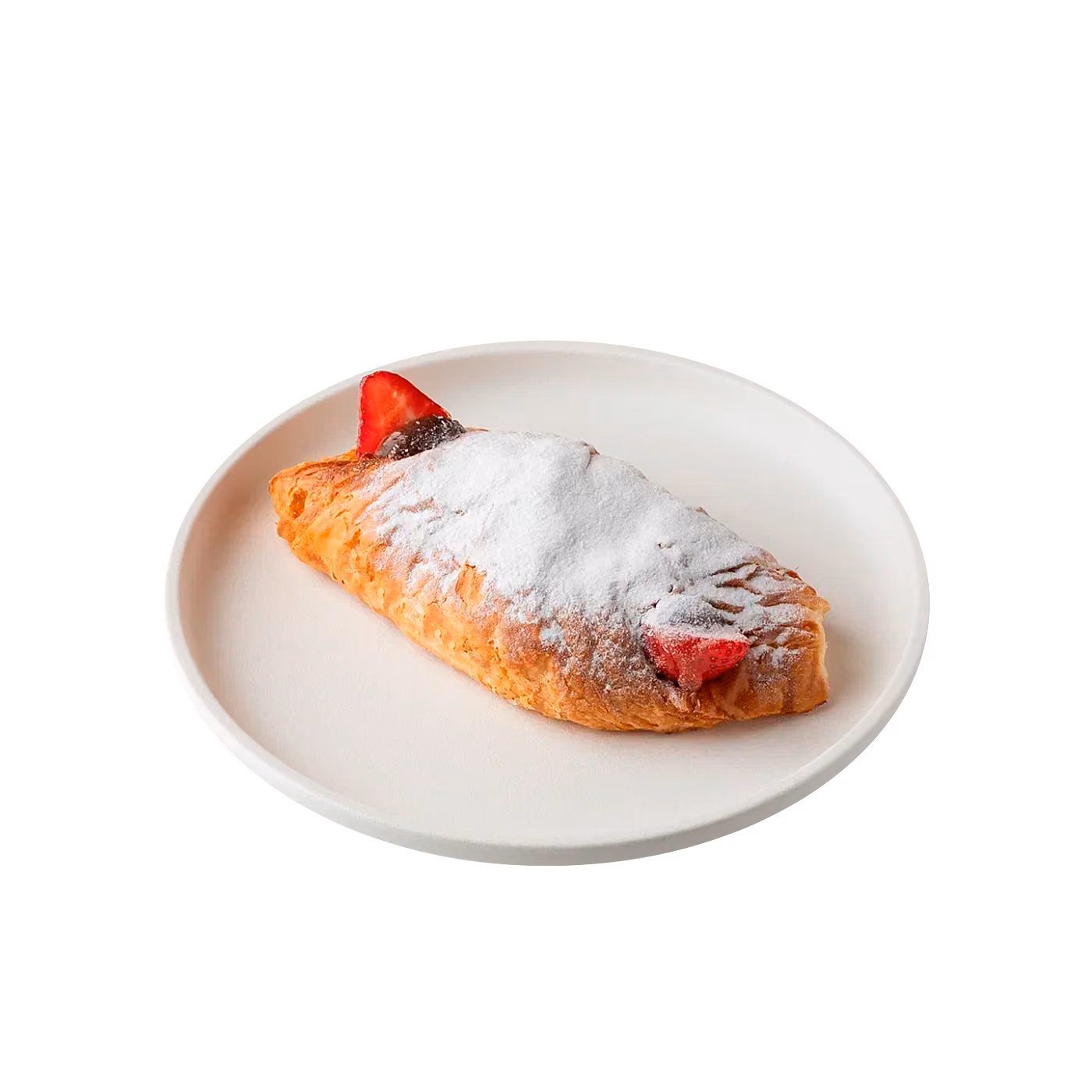 Круассан с клубникой и шоколадом