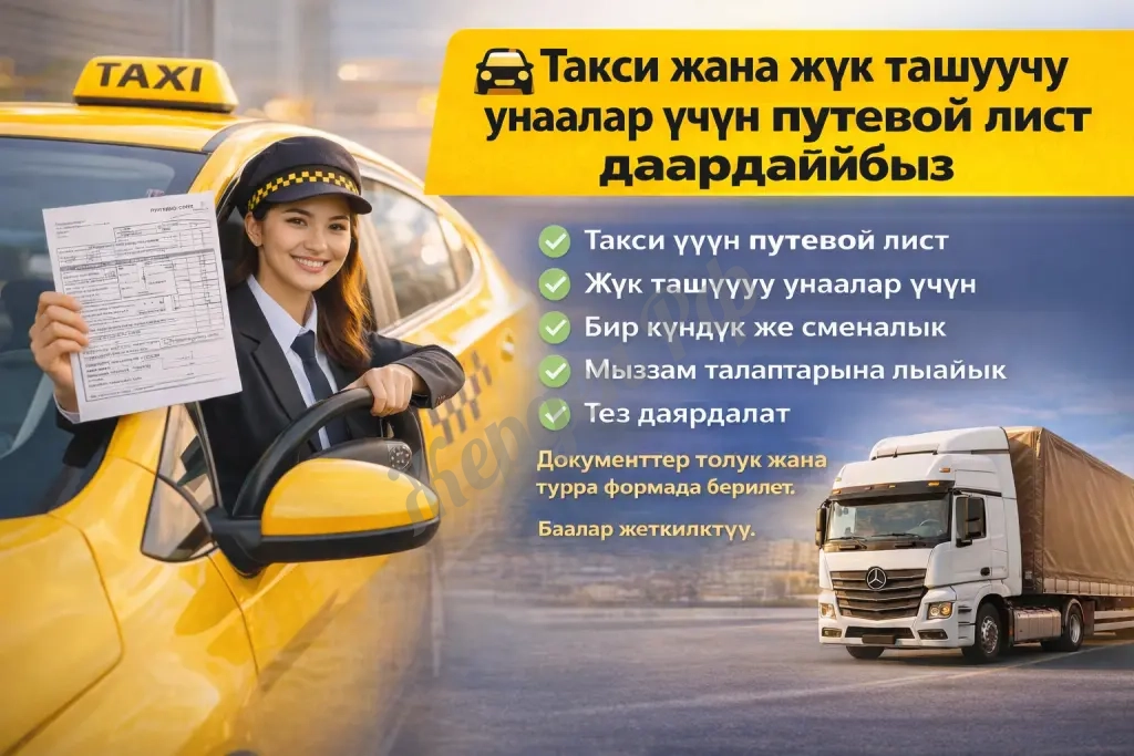 🚕 Такси Путевой лист