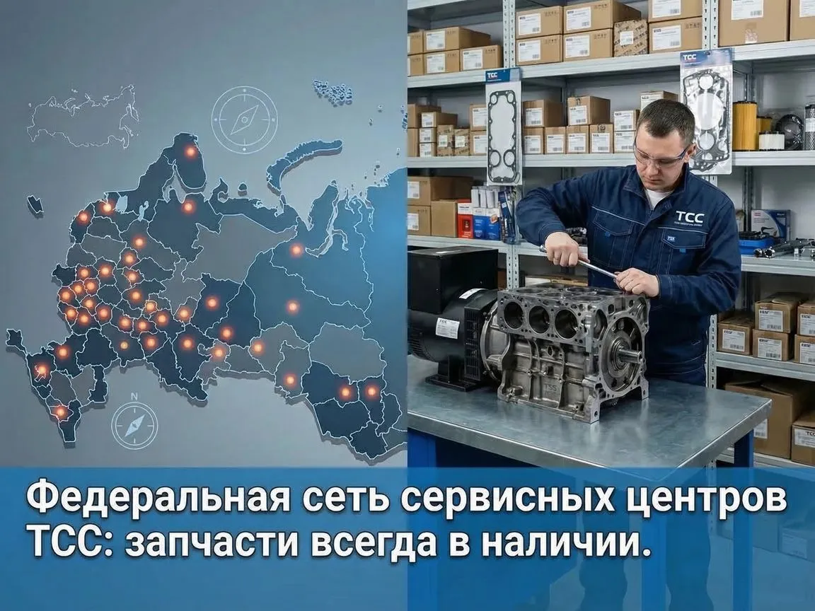 Карта сервисного покрытия и склад запчастей.