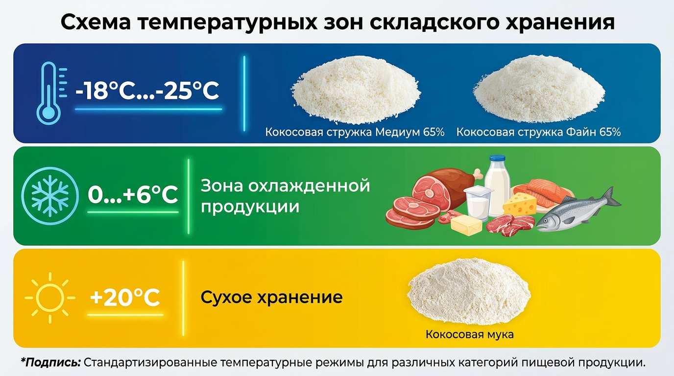 📊 INFOGRAPHIC: Схема температурных зон складского хранения.