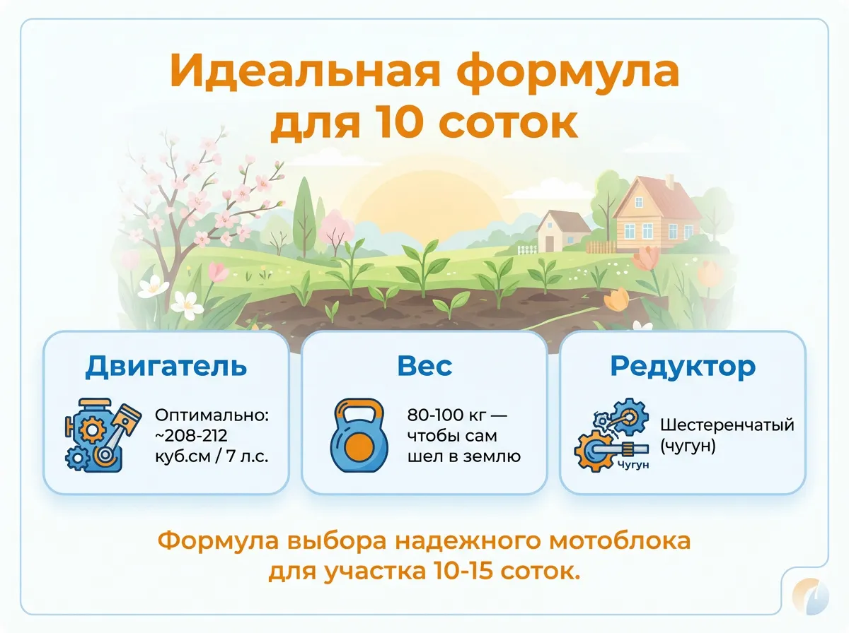 Инфографика "Идеальная формула для 10 соток".