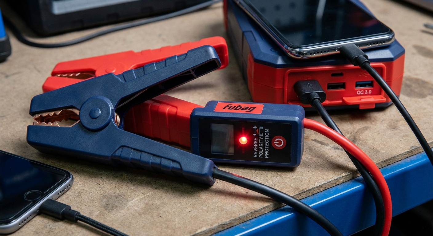 Смарт-клеммы ПЗУ Fubag с защитой от переполюсовки и USB для быстрой зарядки гаджетов