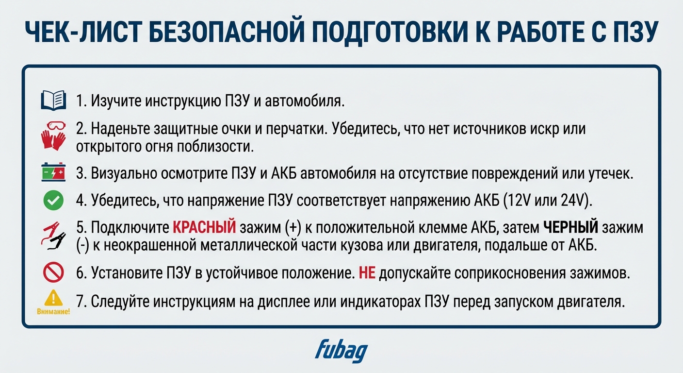 Чек-лист безопасной подготовки к работе с ПЗУ
