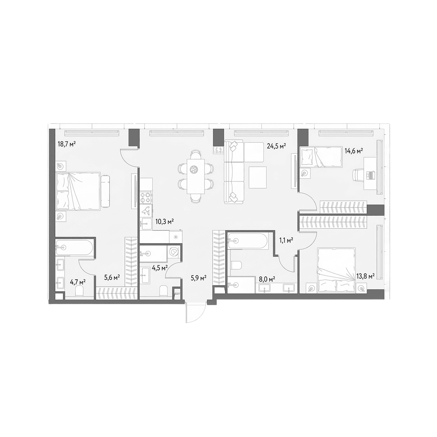 Планировка квартиры 112 квадратных метров