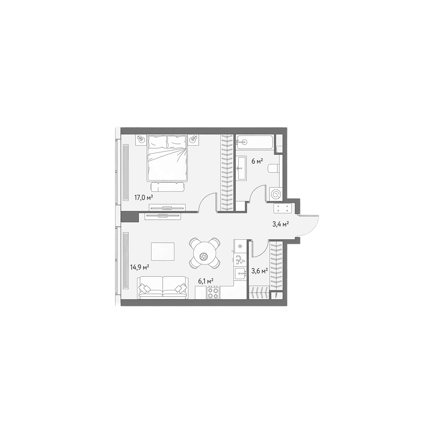 Планировка квартиры 51 квадратный метр