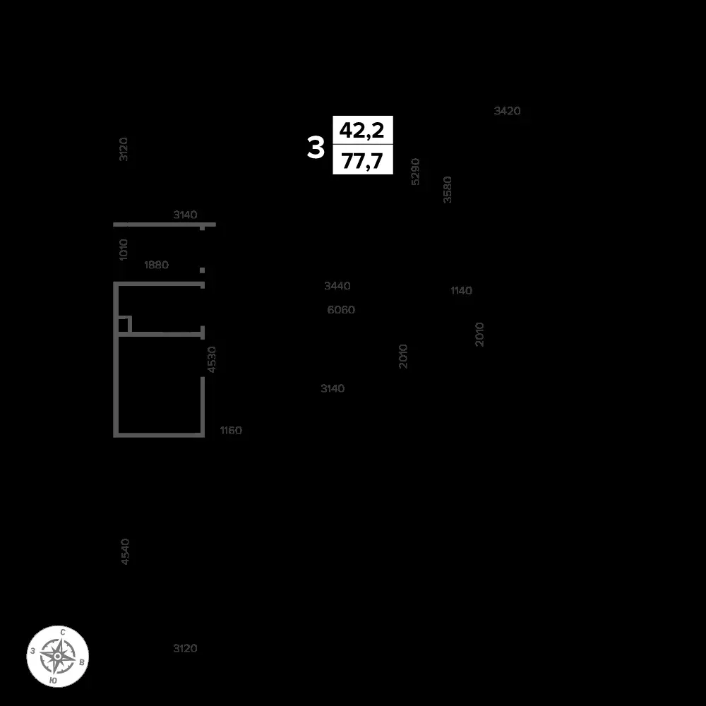 3-комнатная, 78,6 м² — 17 885 037 ₽