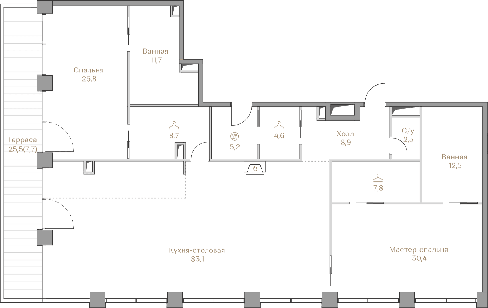 2-комнатная, 209,9 м² — 671 680 000 ₽