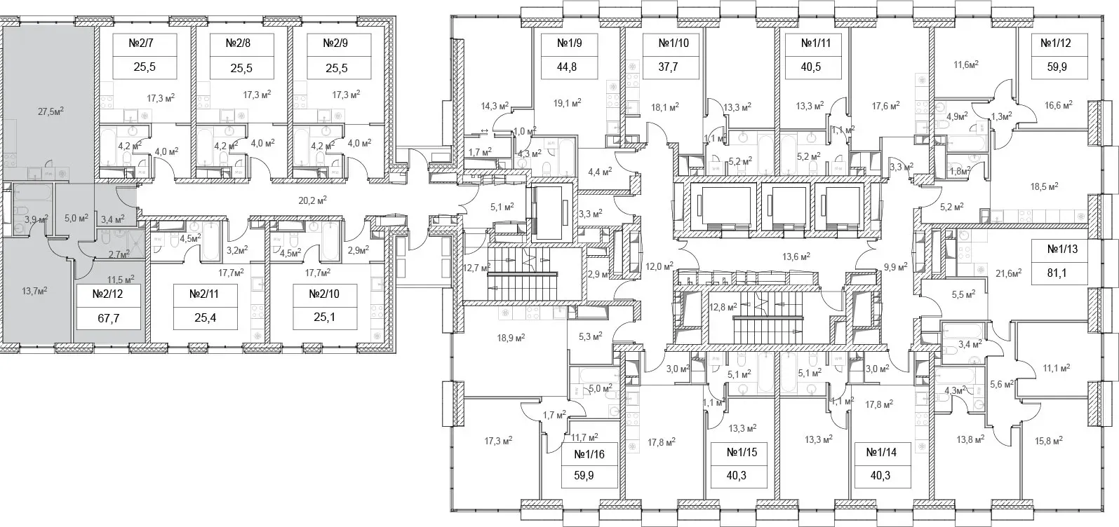 2-комнатная, 68,3 м² — 29 995 037 ₽