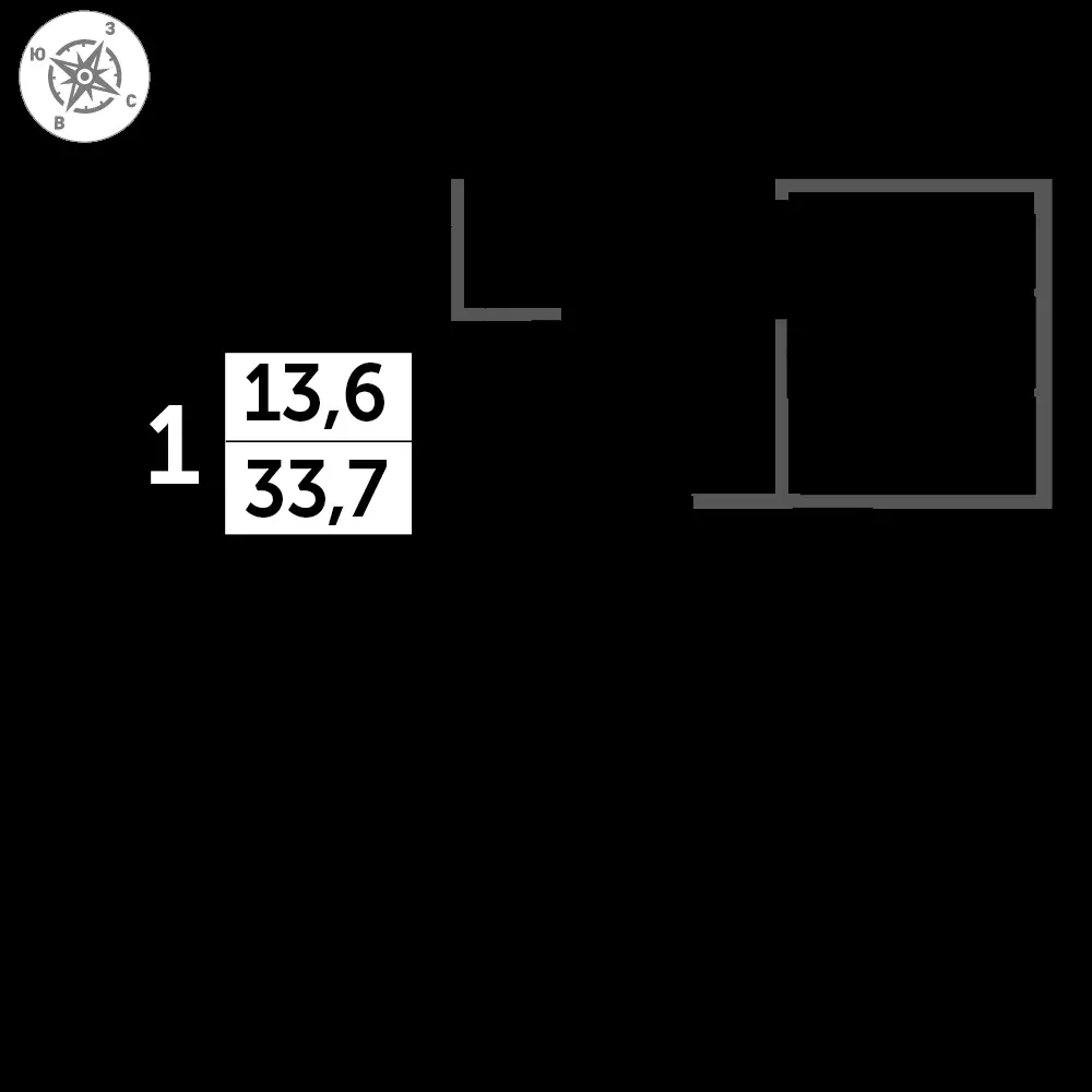 1-комнатная, 34,1 м² — 10 573 728 ₽