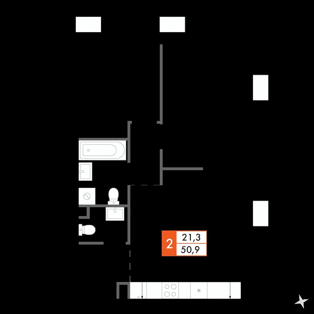 3-комнатная, 50,8 м² — 12 132 759 ₽
