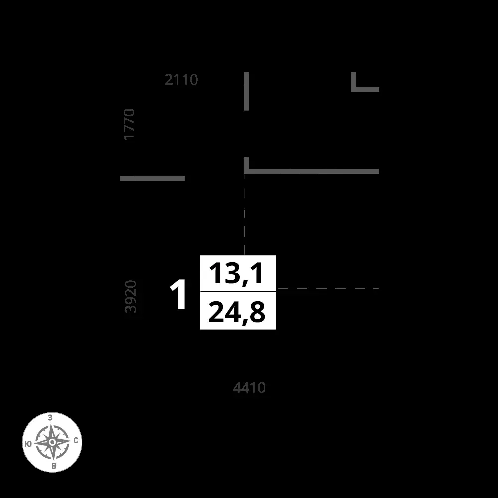 Студия, 24,8 м² — 8 456 800 ₽