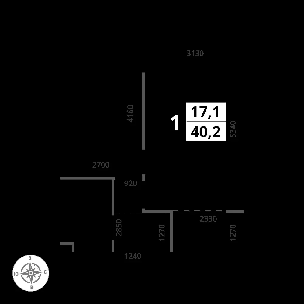 1-комнатная, 40,2 м² — 11 932 325 ₽