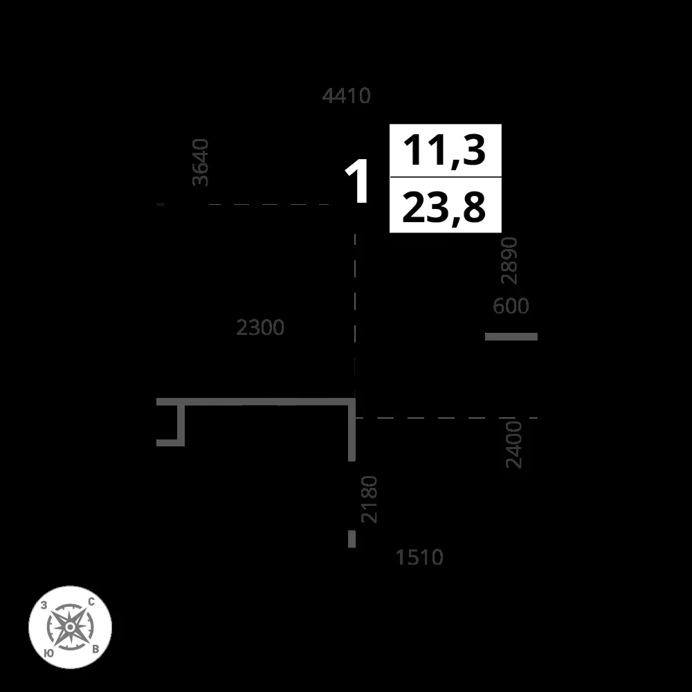 Студия, 23,8 м² — 8 040 140 ₽