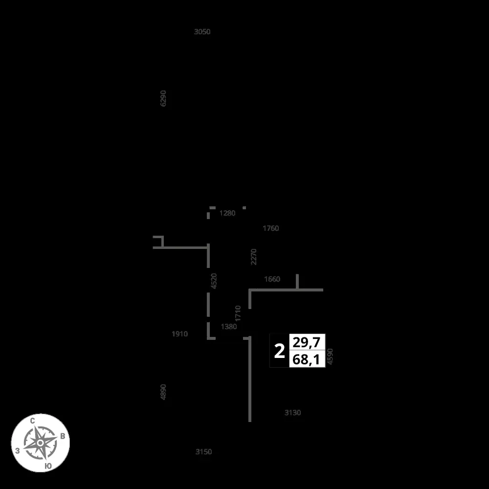 3-комнатная, 68,1 м² — 17 288 275 ₽