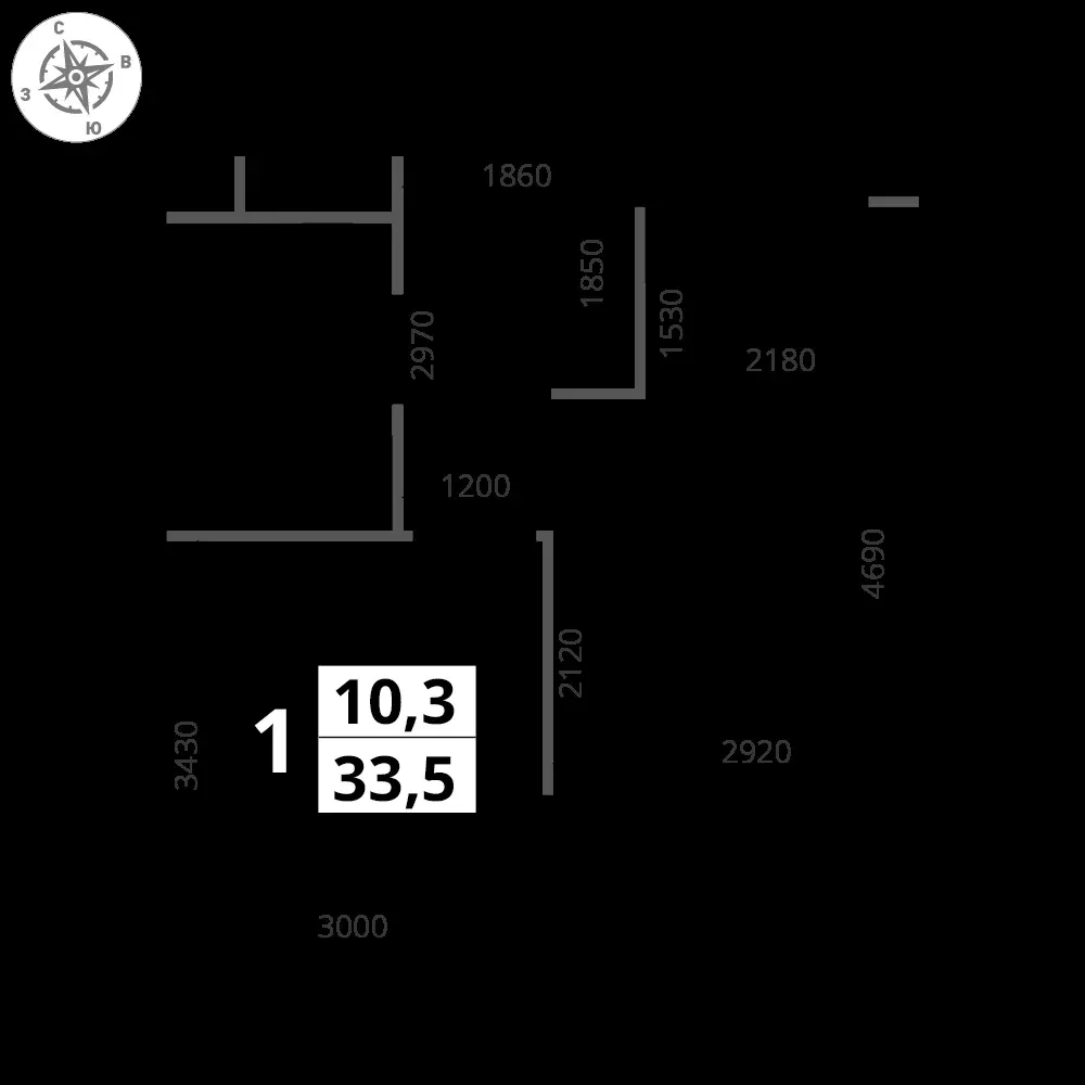 1-комнатная, 33,2 м² — 8 696 939 ₽